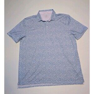 Southern Tide Men's XL Golf Shirt Blue Driver Abstract Scribble Performance Polo